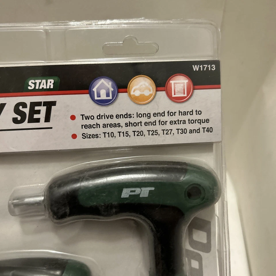 Performance Tool 7-Piece T-Handle Set - Torx W1713 Two Drive Ends - Image 3 of 4