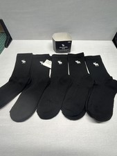 Abercrombie NWT Kids 5 Pairs Calf Socks Black S/M US 10-2 New
