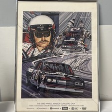 NASCAR Dale Earnhardt Sam Bass  Framed Art Print Signed