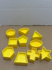 Tupperware Shape O Ball Sorter Yellow Shapes Lot of 10 Replacement Pieces