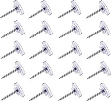 150 Count Push Pins, Clear Thumb Tacks, Flat Thumb Tacks Steel Point and Clear P