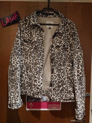 Jeans Jacke mit Leoparden-Print: Gr.50: Gina Benotti