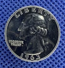 1963  US PROOF SILVER Washington Quarter! Old US Coin! 90% silver
