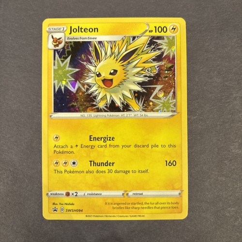 Jolteon SWSH094 Pokemon Promo Black Star Holo LP Pokemon TCG