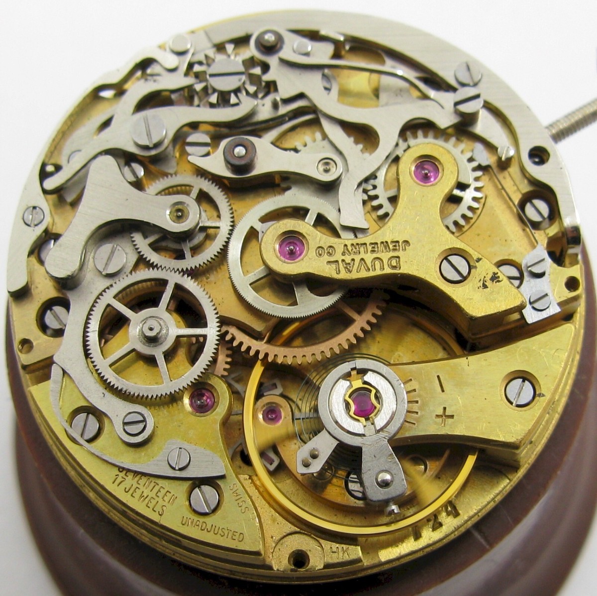 Valjoux 724 GMT chronograph 17 j. Watch Movement & panda dial for