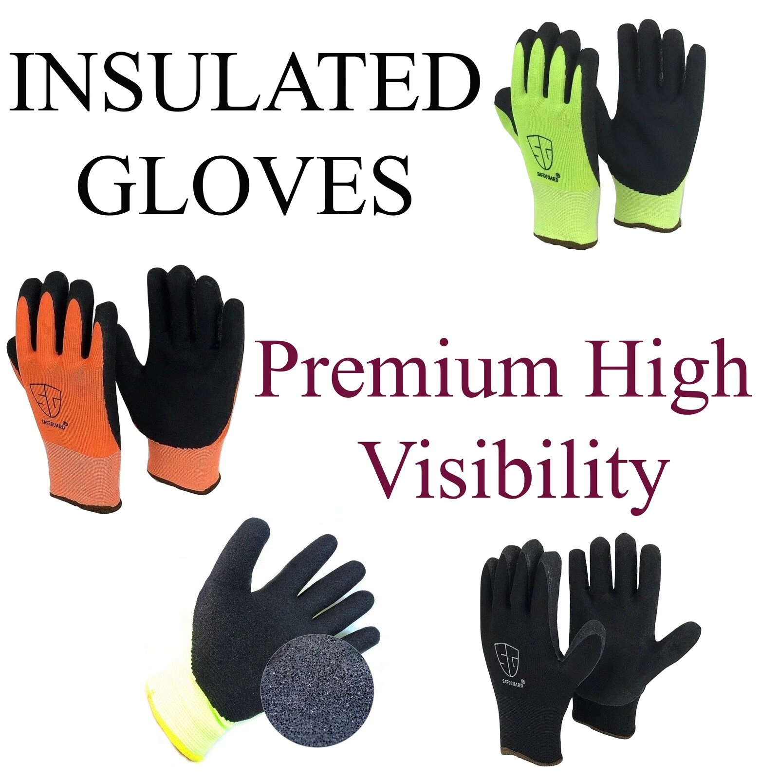 Winter Insulated Work Gloves Cold Weather 6 pair/pack
Opens in a new window or tab