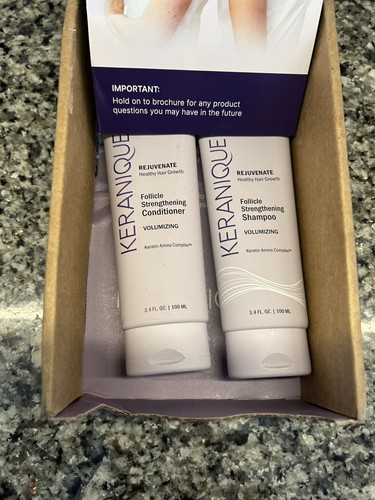 Champú y acondicionador fortalecedor de folículos KERANIQUE REJUVENATE 3,4 fl oz NUEVO - Imagen 2 de 4