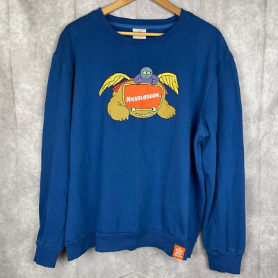 Nickelodeon Nick Box Exclusive Nicktoons Bumper Monster Blue Sweatshirt XL