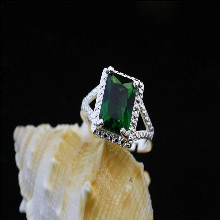 Bague Oxyde de zirconium plaqué Argent 925. Taille réglable - Photo 3/4