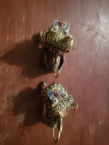 Vintage Mid Century Modern Messing Gold asiatische chinesische Foo Hunde Fu verspielte Hunde - Bild 7 von 7