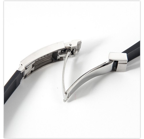 High Quality Soft Silicone Watch Straps Mens Luxury Rubber Band 20mm For Rolex - Picture 9 of 34