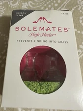 Solemates High Narrow Heel Protector Prevents Sinking Into Grass Clear Classic