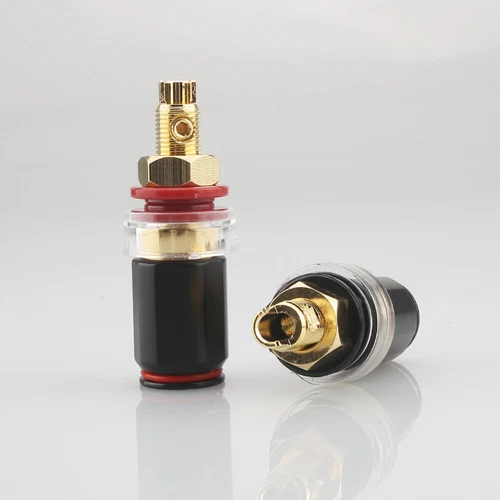 8x vergoldete 4 mm Bananenstecker Polklemmen für Verstärker Lautsprecher Stecker - Bild 6 von 9