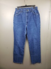 Lee Vintage Jeans Hi Rise Mom Jeans Size 16 M Dark Wash Straight Leg Made In USA