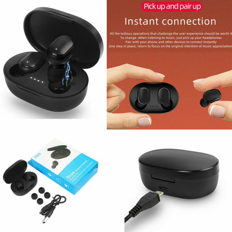 NEW Wireless Bluetooth Earbuds TWS with Charging Case For Android Ear Pods Black 689809714228 | eBay