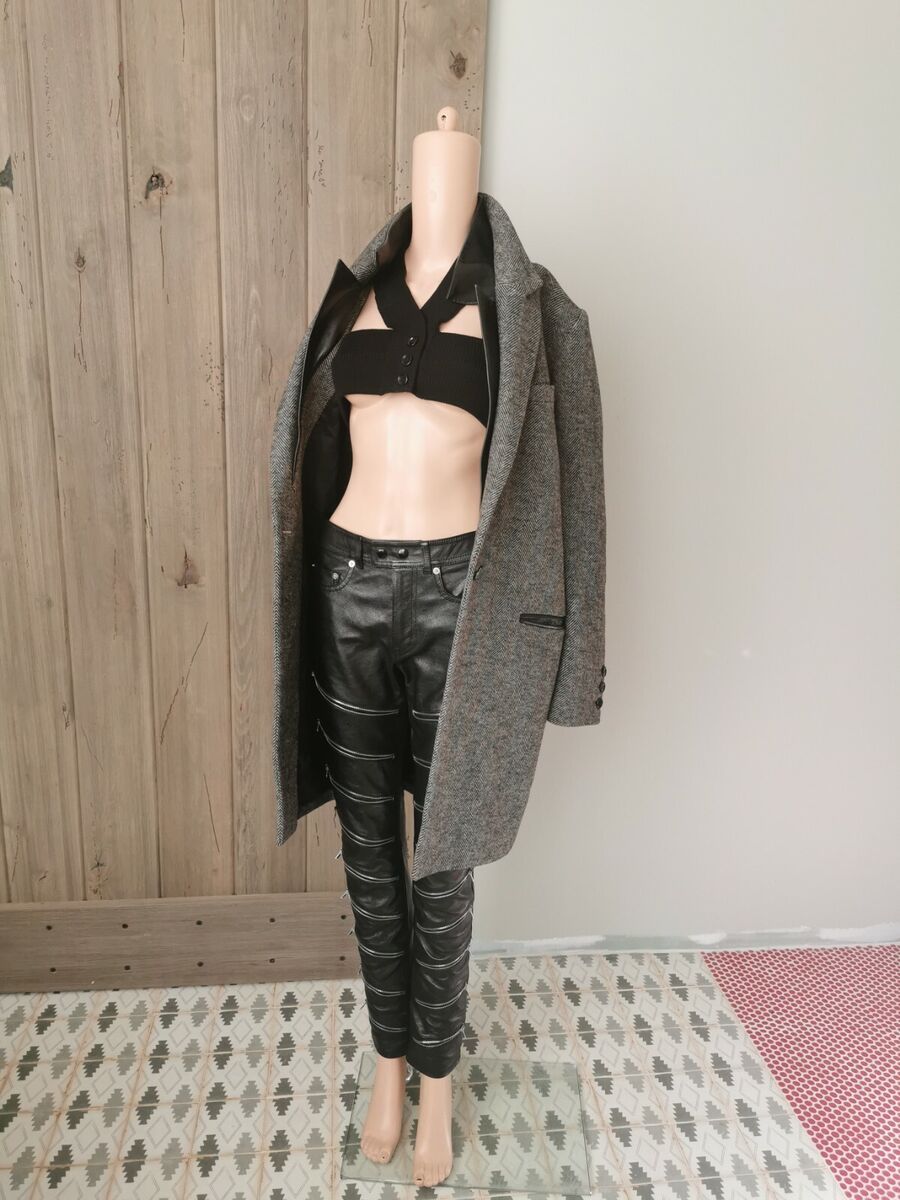 SAINT LAURENT Runway Collection LEATHER Trouser ZIPPER PANTS SAINT LAURENT Runway Collection LEATHER Trouser ZIPPER PANTS