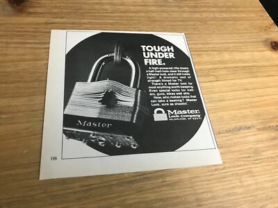 1981 VINTAGE 5.25X5.5 PRINT Ad FOR MASTER LOCK 