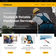 Handyman Websites Design for Sale with Free VPS Web Hosting