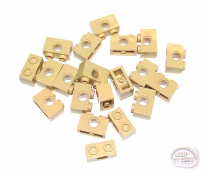 LEGO Technic - 20 x Tech Bricks - 1x2 - New - Tan - (EV3, 3700)