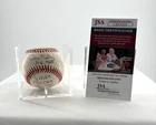 Denny McLain Signed ONL Stat Baseball 1968 Detroit Tigers COA  JSA CE62218
