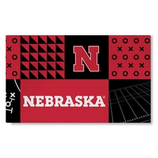 Northwest NCAA Nebraska Cornhuskers Colorblock Washable Area Living Rug, 36"x60"