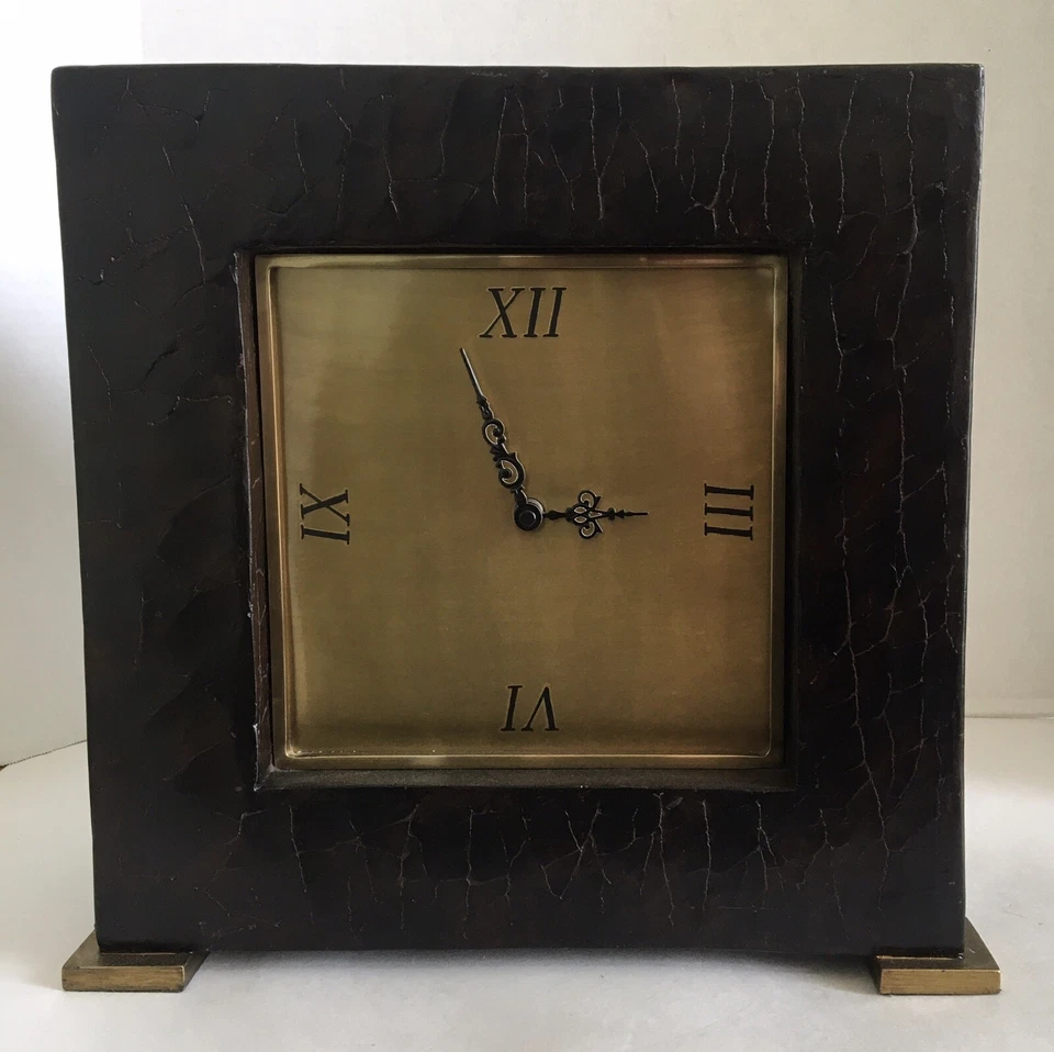 Uttermost 06704 Jamil Collection 15" x 15" Table or Mantle Clock - Image 2 of 4