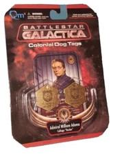 Battlestar Galactica Colonial Dog Tags - Admiral William Adama Callsign "Husker"