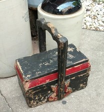 Primitive Antique Chinese Shanxi Wooden Utility Lunch Box with Lid