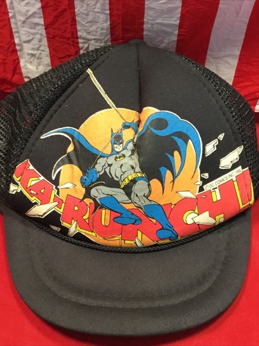 🔥🔥VINTAGE RARE 1982 "JUST4KIDS" "KA-RUNCH!" CHILDS BATMAN SNAPBACK CAP!!!🔥🔥 - Picture 2 of 8