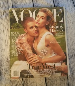 Details About Vogue Magazine Justin Bieber Hailey Bieber March 2019 New In Plastic