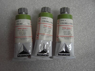3 RÖHRCHEN 30 ML EXTRA FEINE ÖLFARBEN MAIMERI SERIE ERDE GRÜN