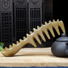 Natural Yak Horn Comb Wide Toothed Comb  Horn Comb Hair Comb Massage Scalp Brush