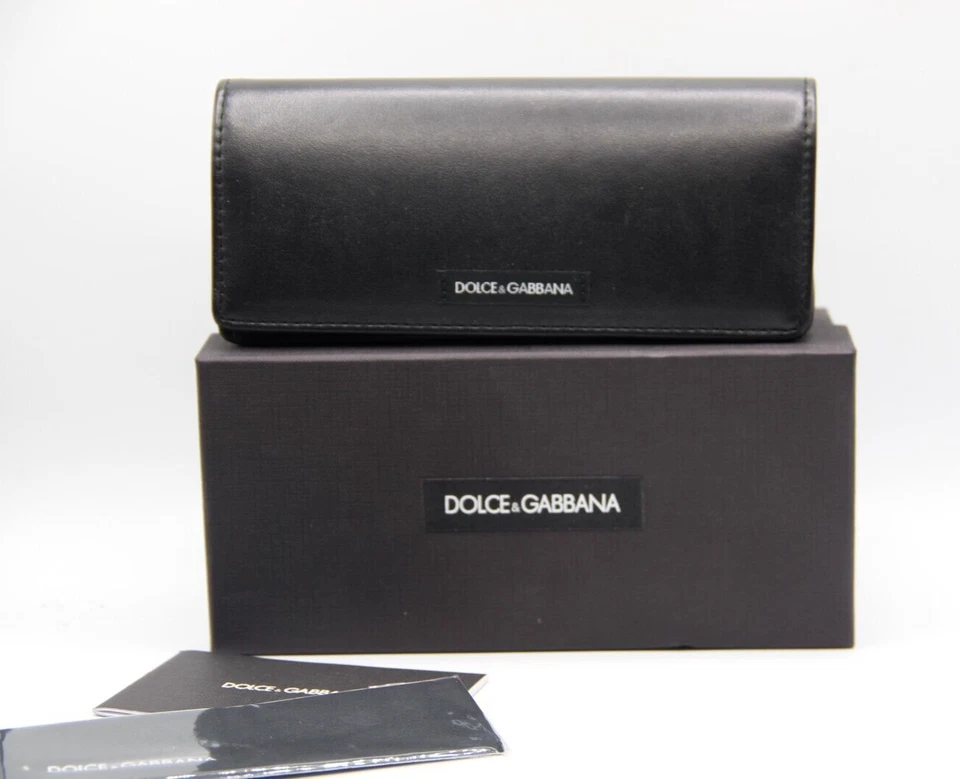 NUEVO DOLCE & GABBANA GAFAS DE SOL NEGRAS GAFAS ESTUCHE ÓPTICO CON ETIQUETAS Foto 2 de 3