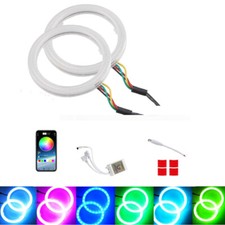 Waterproof Led Cob Halo Rings Angel Eyes For Drl Can-am Renegade Off-road Suvs