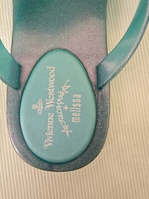 Vivienne Westwood Anglomania + Melissa HEART Flip Flops- BLUE