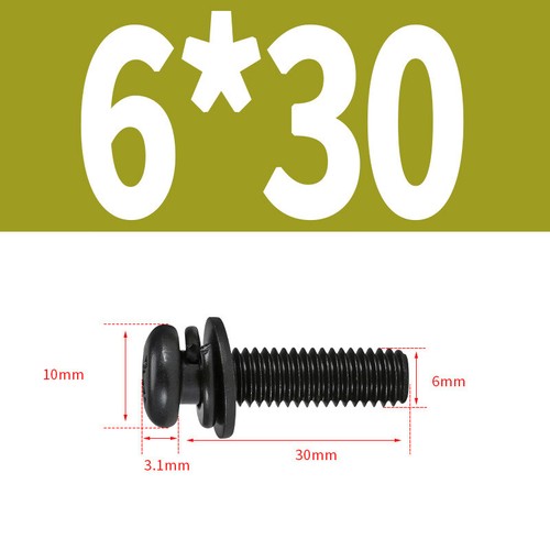 Black Steel Phillips Screws Bolts with Washers Metric M2 M2.5 M3 M4 M5 M6 M8 - Picture 59 of 71