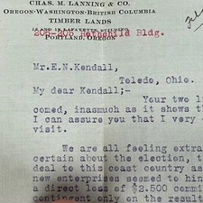 1908, Chas M. Lanning & Co. Oregon Washington British Columbia Timber Lands 