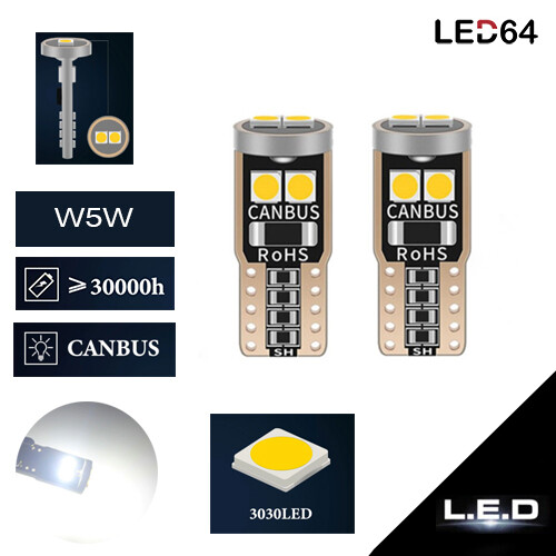 4 ampoules à LED blanc feux de position + feux de plaque pour Fiat Bravo 2 - Imagen 2 de 3