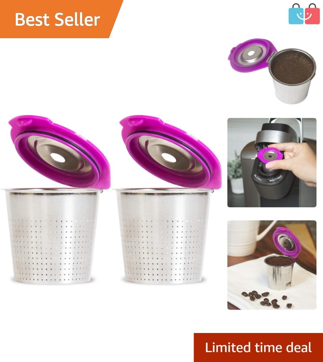 Keurig Coffee Pod Metal Reusable K Cup Cafe Flow Stainless Steel