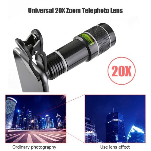 Uniwersalny teleobiektyw z zoomem 20X Zewnętrzny obiektyw aparatu do telefonu komórkowego z klipsem - Zdjęcie 6 z 6