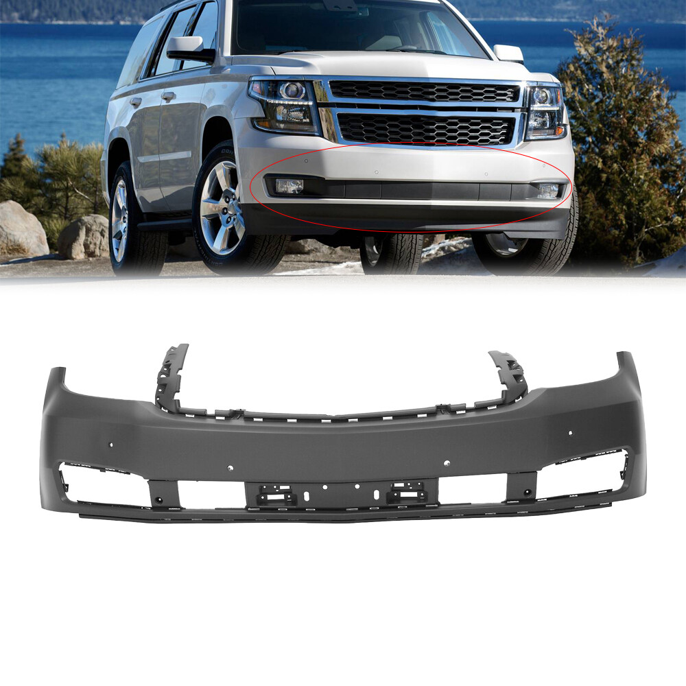 Front Bumper Cover Fascia w/ Sensor Holes For Chevy Tahoe Suburban GM1000974