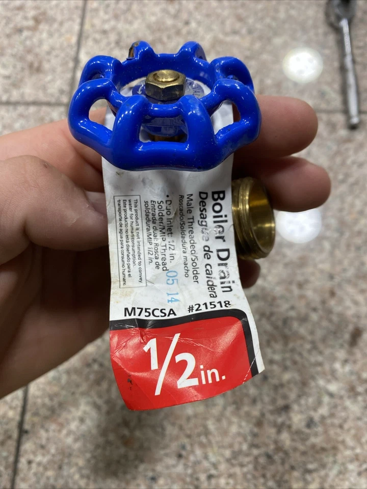 AMERICAN VALVE M75CSA 1/2" Latón Caldera Drenaje Macho Roscado ANSI/NSF 61-9 Foto 3 de 4
