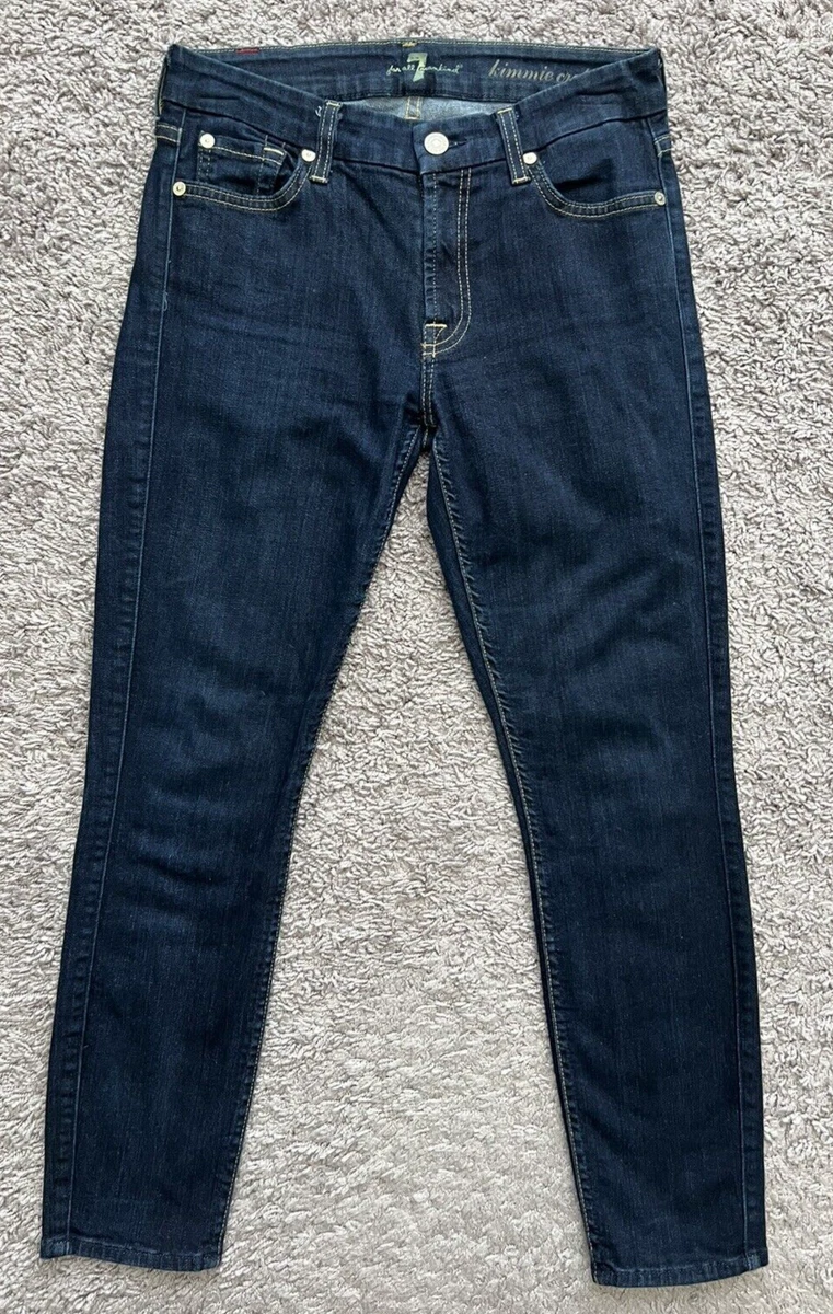 7 For All Mankind Kimmie Crop Jeans Women s Size 27 X 25 eBay