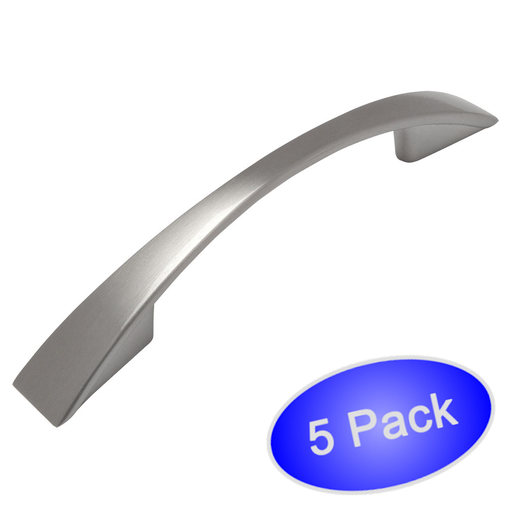 *5 Pack* Cosmas Cabinet Hardware Brushed Satin Nickel Arch Pulls - #3200-87SN