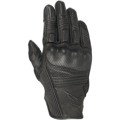 Alpinestars Mustang v2 Leather Motorcycle Gloves Summer Short Bike Glove Black