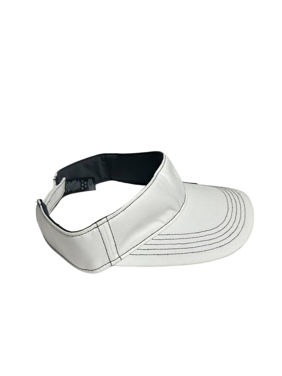 Nike Just Do It Dri Fit Visor Hat Cap Adult Size OSFM White 