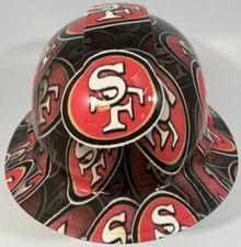 New Full Brim Hard Hat Custom Hydro Dipped SAN FRANCISCO 49ERS