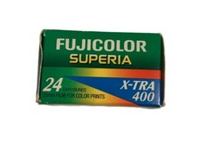 FUJIFILM Superia X-tra 400 Speed 24 Exp 35mm ColorPrint Film Expired 03/2002