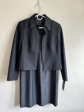 Kasper Petite The Jacket Dress Suit Set Women s Size 8P Two Piece NAVY New W/Tag