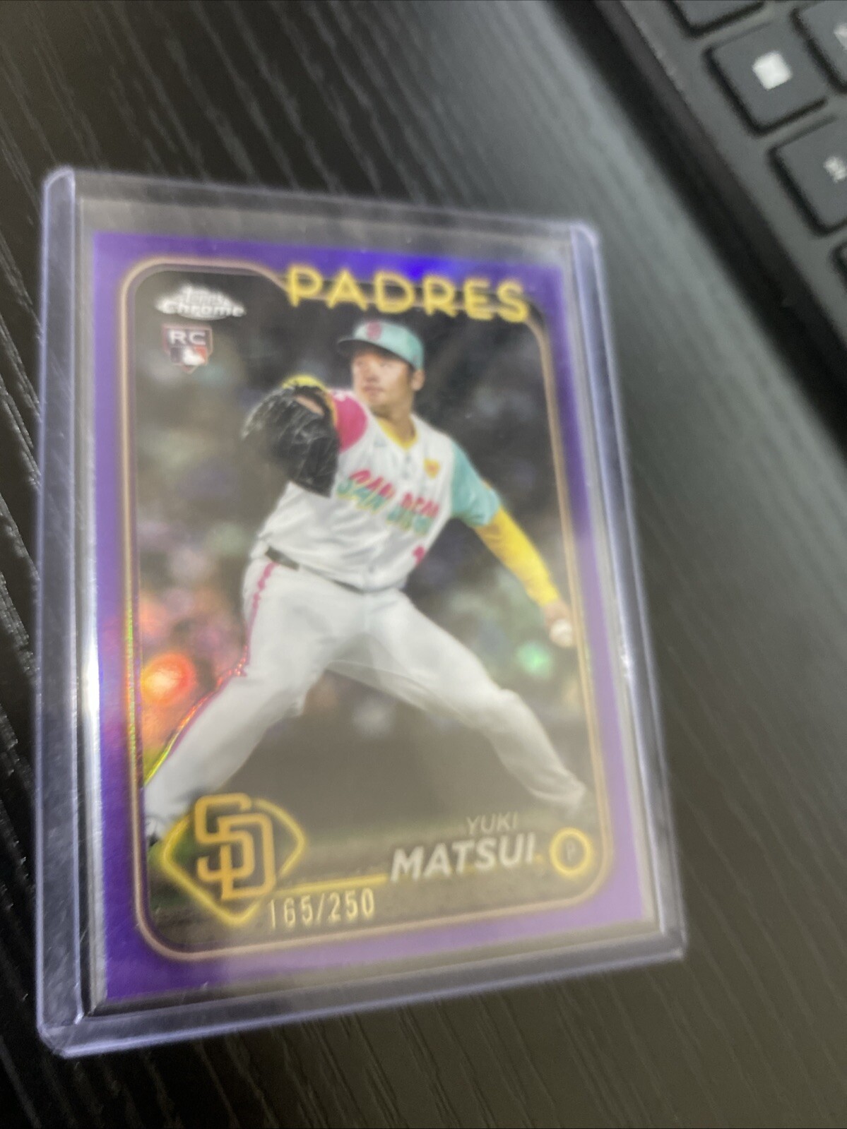 2024 Topps Chrome Update Series - Purple Refractor #USC187 Yuki Matsui /250 (RC)